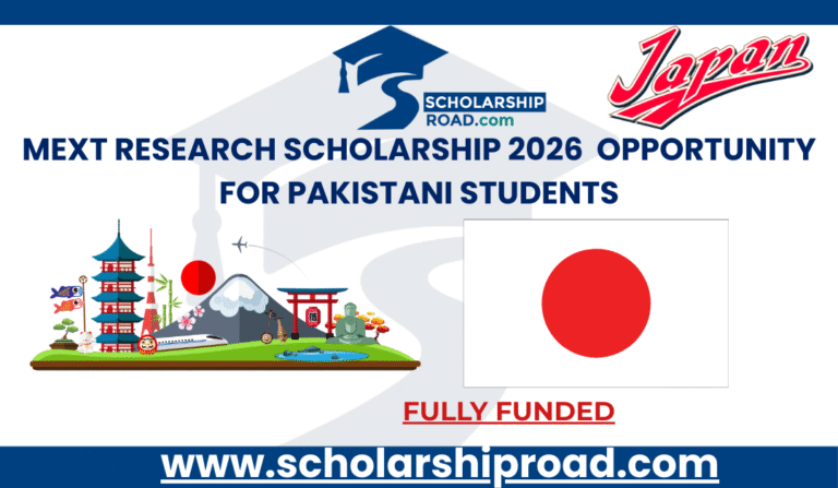 MEXT Scholarship 2026 | Fully Funded for Pakistani Students