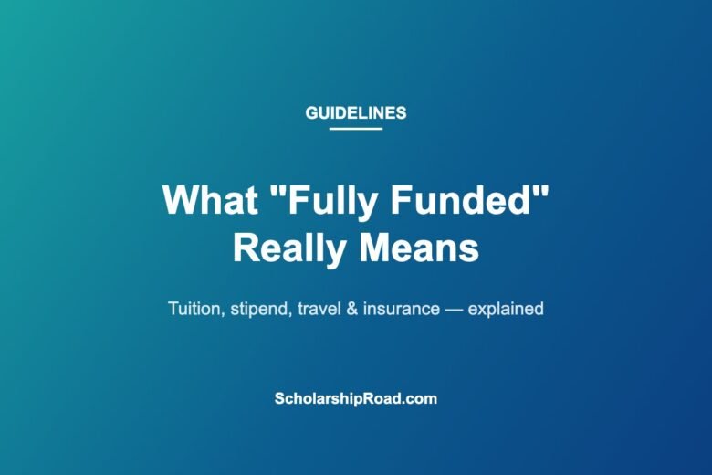 What fully funded really means: tuition, stipend, travel and insurance explained